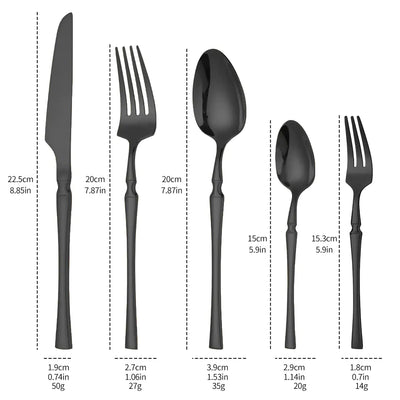 Titanium Coated Stainless Steel Cutlery Set for Dining