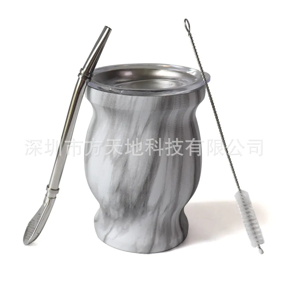 Stainless Steel Gourd Tea Cup from Argentina - Lunqara 