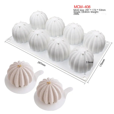 Mousse Cake Mold with 8 Cactus Silicone Molds