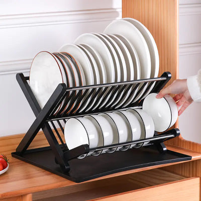 New Folding Kitchen Draining Rack for Utensil Storage - Lunqara 