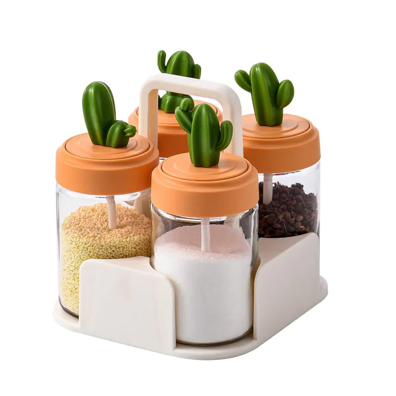 Cactus Kitchen Seasoning Jar and Salt Shaker - Lunqara