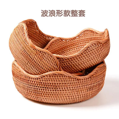 Handmade Vietnamese Wicker Candy Basket Set (3 Pieces) - Lunqara 