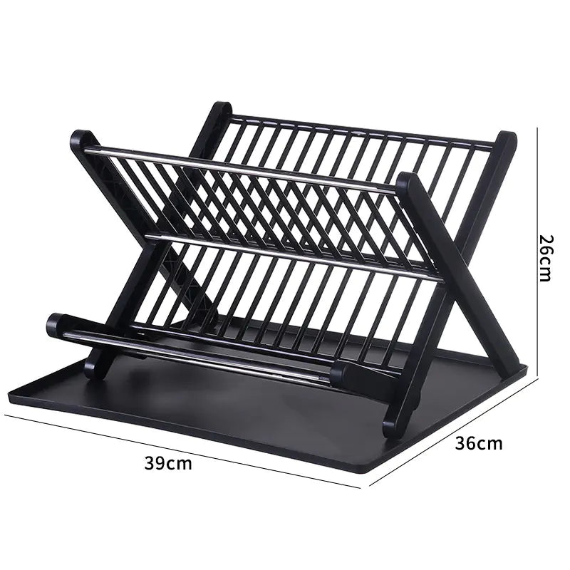 New Folding Kitchen Draining Rack for Utensil Storage - Lunqara 