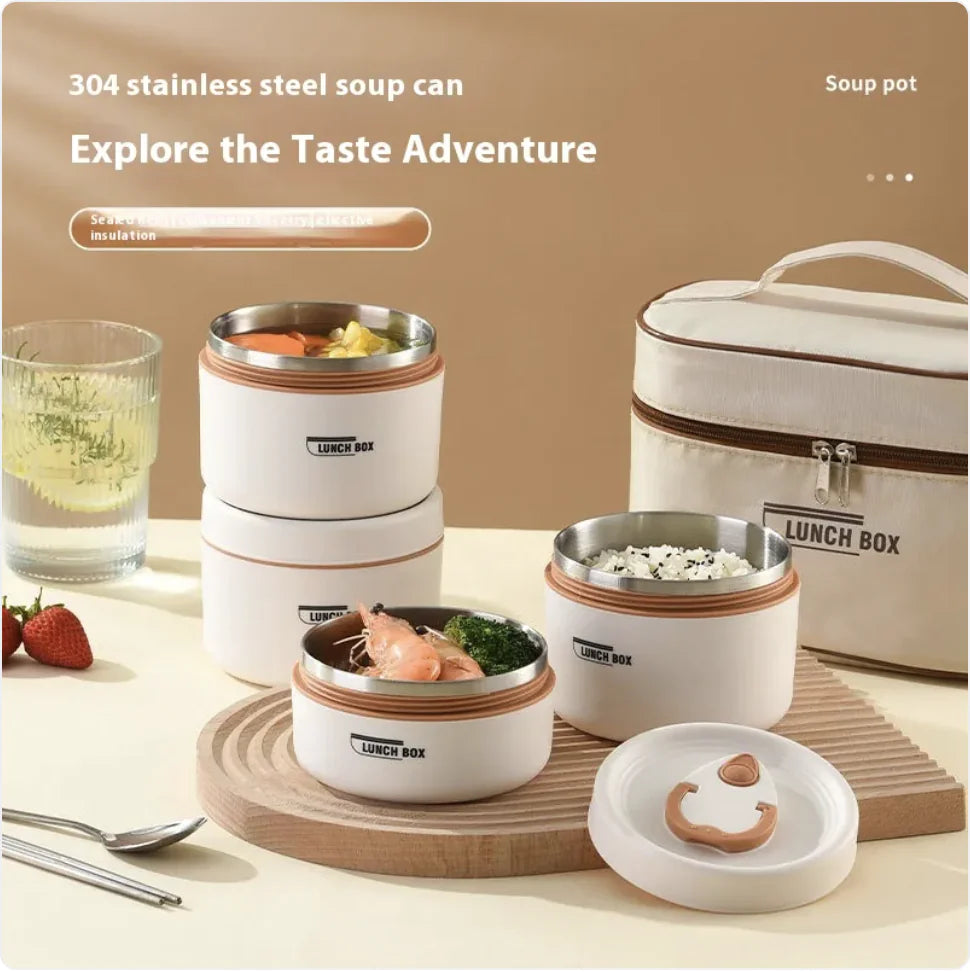 Japanese Stainless Steel Insulated Lunch Box - Lunqara 