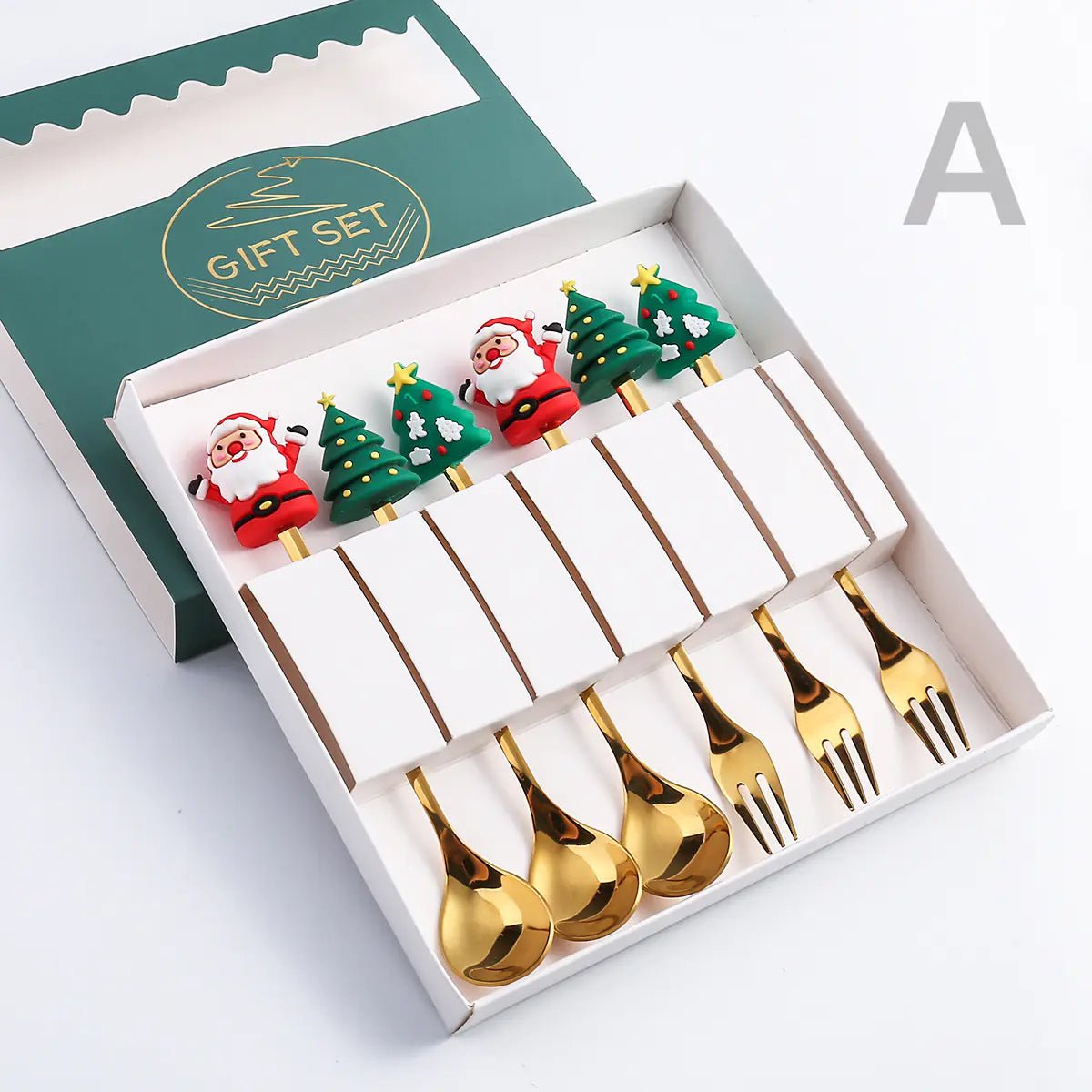 Cartoon Christmas Spoon Cutlery Set for Desserts - Lunqara