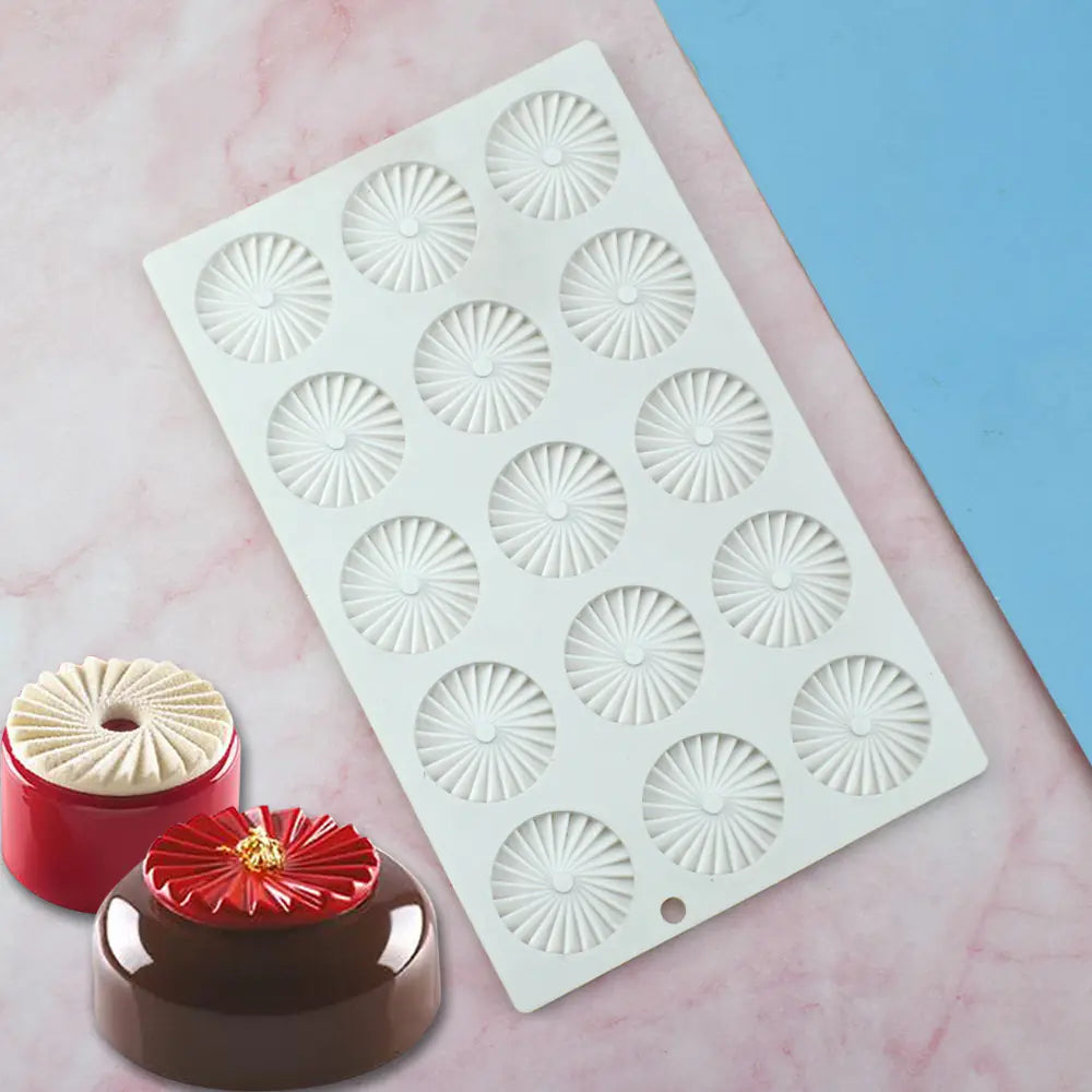15-Cavity Silicone Mousse Cake Mold for Decoration - Lunqara 