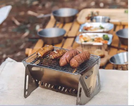 Outdoor Folding Stove Stainless Steel Grill - Lunqara