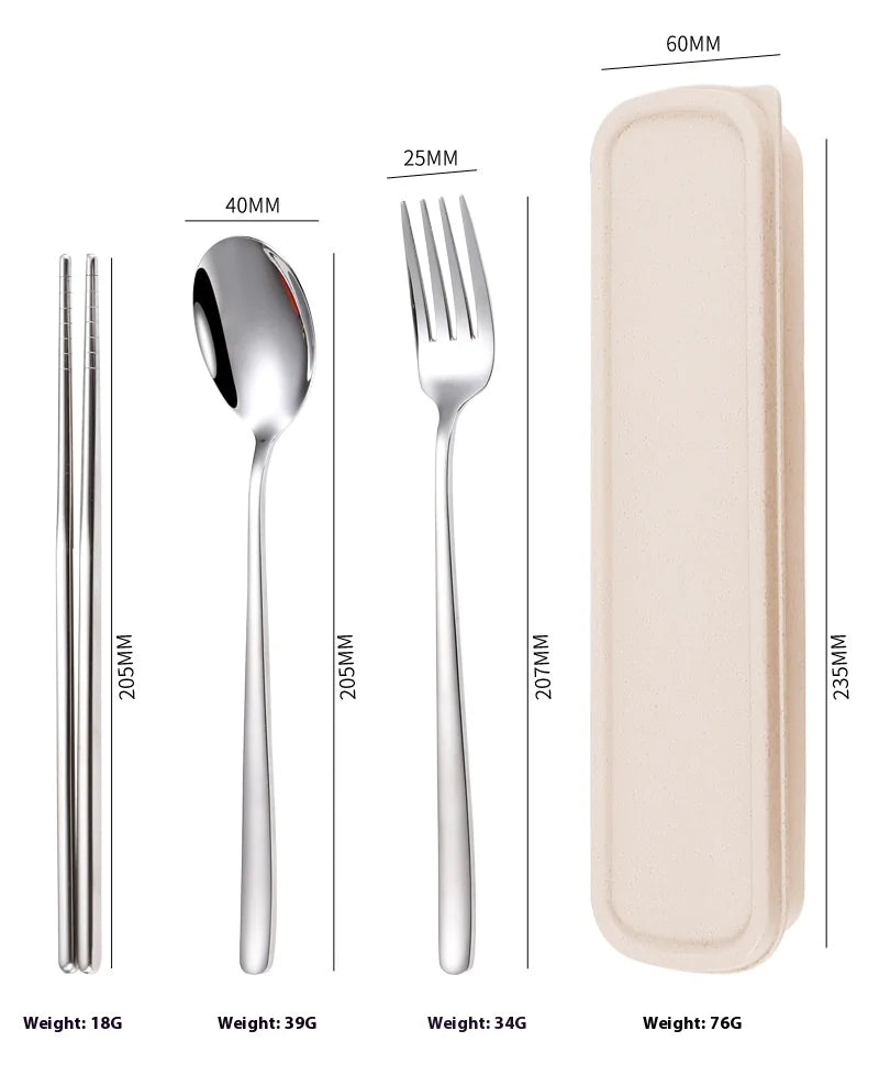 Portable Stainless Steel Cutlery Set