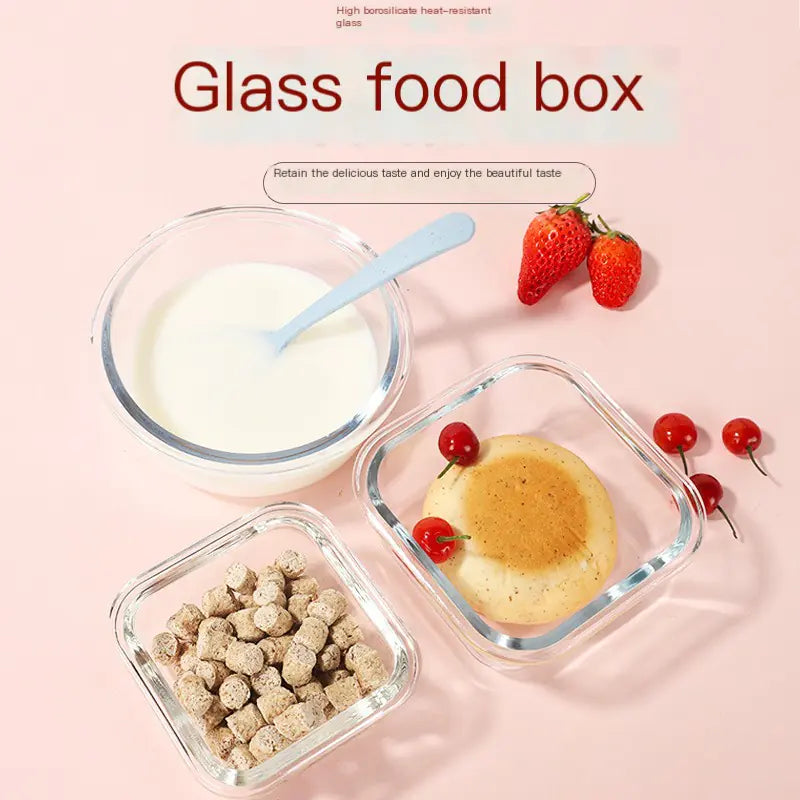 High Borosilicate Glass Food Storage Box for Steaming