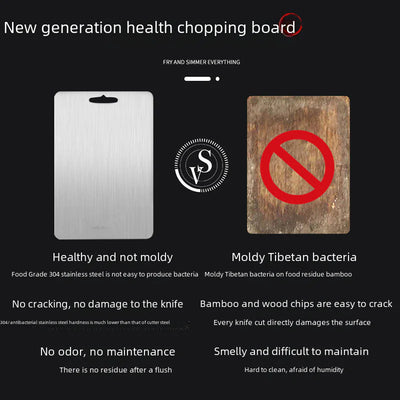 Thick 316 Stainless Steel Cutting Board for Kitchen Use