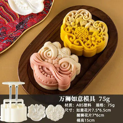 50g 3D Hibiscus Cherry Blossom Mooncake Mould - Lunqara
