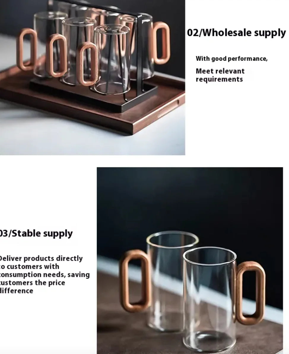 Smoky Gray Borosilicate Glass Water Cup - Lunqara 