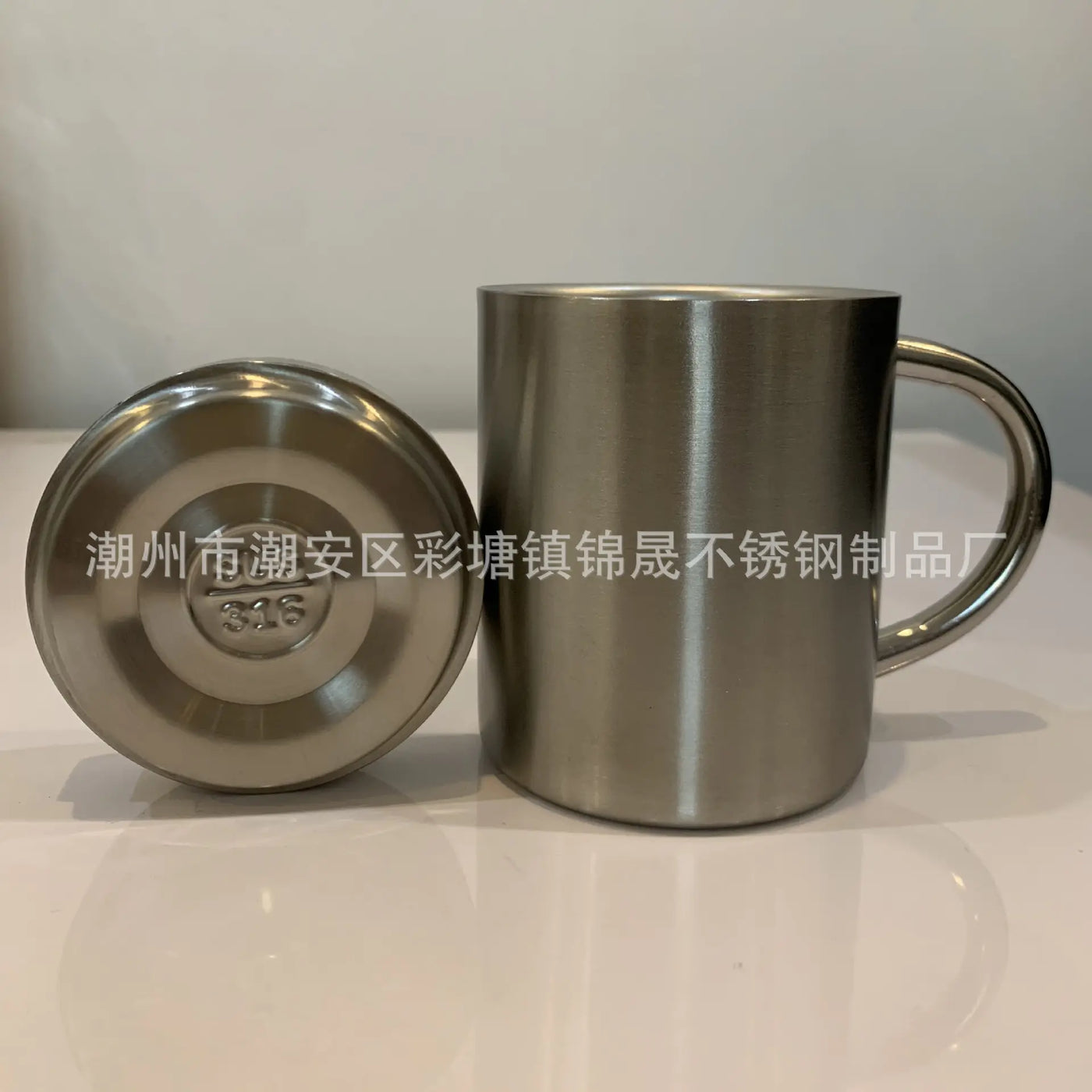 Double-Layer Insulated 316 Stainless Steel Mug with Lid